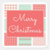 Merry Kerstcountry quilt Sticker (Voorkant)