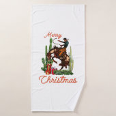 Merry Kerstcowboy Badhanddoek (Badhanddoek)