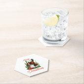 Merry Kerstcowboy Kartonnen Onderzetters (Insitu)