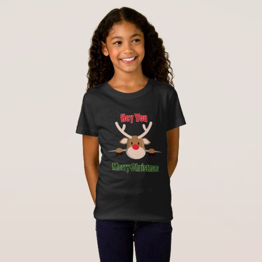 Merry Kerstcute Deer T-shirt (Voorkant volledig)