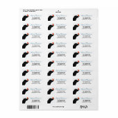Merry Kerstcute Dog Black Labrador Etiket (Full Sheet)