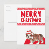 Merry Kerstcute Dog Briefkaart (Voorkant / Achterkant)