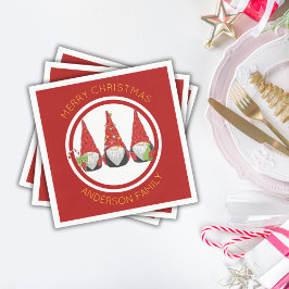 Merry Kerstcute Gnomes Servet