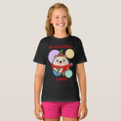 Merry Kerstcute Kawaii Friendly Hedegel T-shirt (Voorkant volledig)