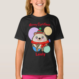 Merry Kerstcute Kawaii Friendly Hedegel T-shirt