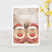 Merry Kerstcute Reindeer op maat Kaart (Gele Bloem)