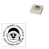 Merry Kerstcute Santa Claus Rubberstempel (Gestempeld)