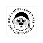 Merry Kerstcute Santa Claus Rubberstempel (Afrduk)