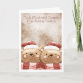 Merry Kerstcute Teddy Bear Santa Persoonlijk Kaart (Voorkant)