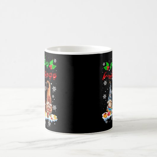 Merry Kerstcute Three Gnomen ASL Sign Languag Koffiemok (Center)