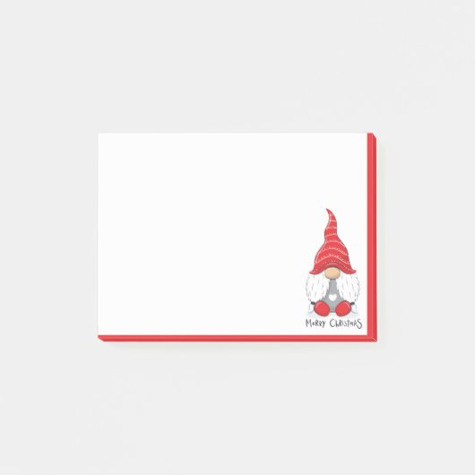 Merry Kerstcute Waterverf Elf Gnome Post-it® Notes (Voorkant)