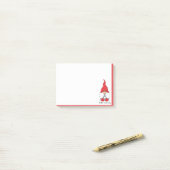 Merry Kerstcute Waterverf Elf Gnome Post-it® Notes (Op bureau)