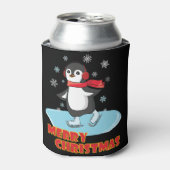 Merry Kerstcute Winter Penguin Blikjeskoeler (Blikje Voorkant)