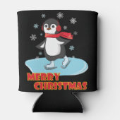Merry Kerstcute Winter Penguin Blikjeskoeler (Achterkant)