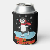 Merry Kerstcute Winter Penguin Blikjeskoeler (Blikje Achterkant)