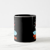 Merry Kerstcute Winter Penguin Tweekleurige Koffiemok (Center)