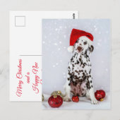 Merry Kerstdalmatian Briefkaart (Voorkant / Achterkant)