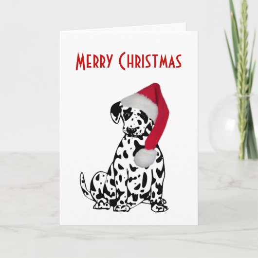 Merry KerstDalmatian Dog Feestdagen Kaart (Voorkant)