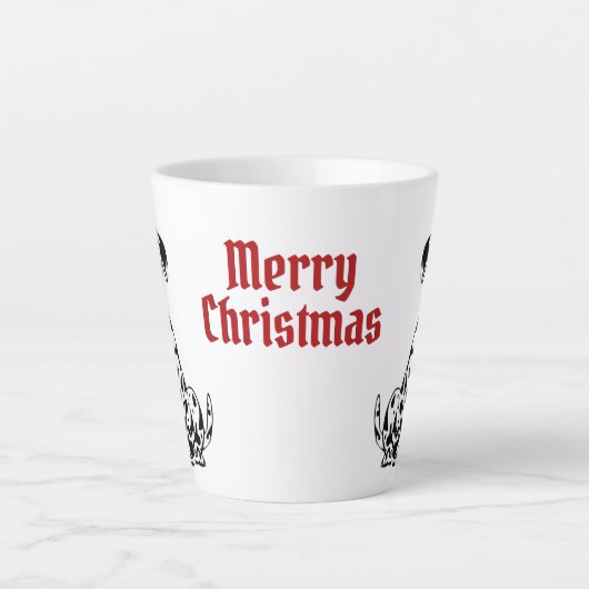 Merry Kerstdalmatian Latte Mok (Voorkant)