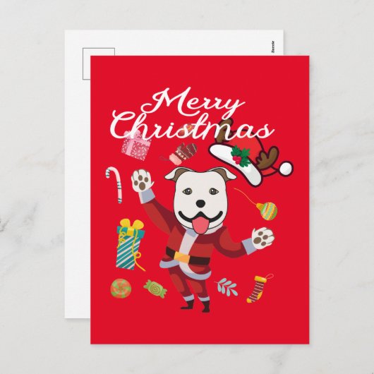 Merry Kerstdansdog Funny Feestdagenkaart (Voorkant / Achterkant)