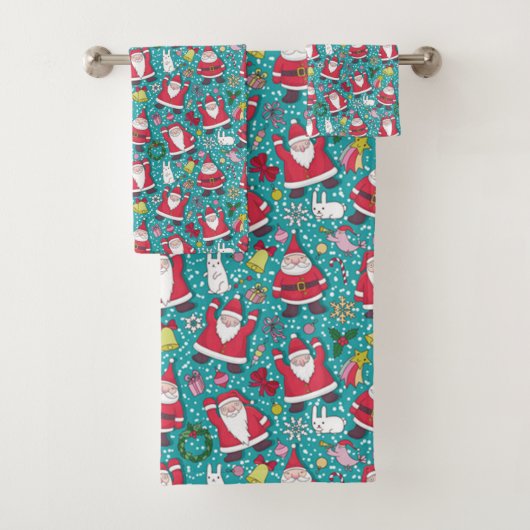 Merry Kerstdansende kerstman Bad Handdoek (Insitu)