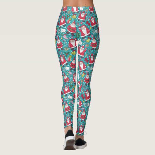 Merry Kerstdansende kerstman Leggings (Achterkant)