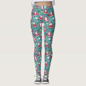 Merry Kerstdansende kerstman Leggings (Voorkant)