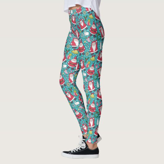 Merry Kerstdansende kerstman Leggings (Links)