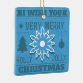 Merry Kerstdated Photo Ornament (Rechts)