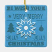 Merry Kerstdated Photo Ornament (Voorkant)