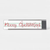 Merry Kerstdecorated Text Desk Sign Bureau Naambordje (Voorkant)