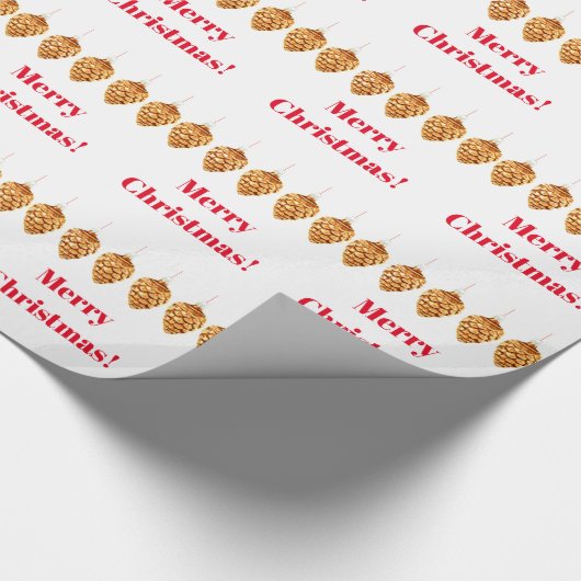 Merry Kerstdennenwerkpapier Cadeaupapier (Hoek)