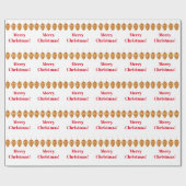Merry Kerstdennenwerkpapier Cadeaupapier (Vlak)