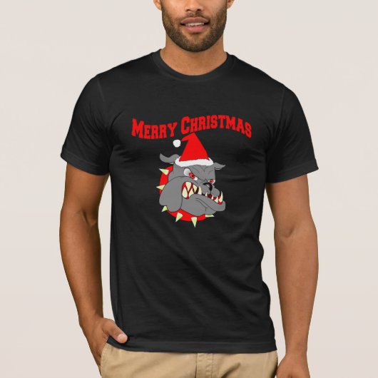 Merry KerstDevil Dog T-shirt (Voorkant)