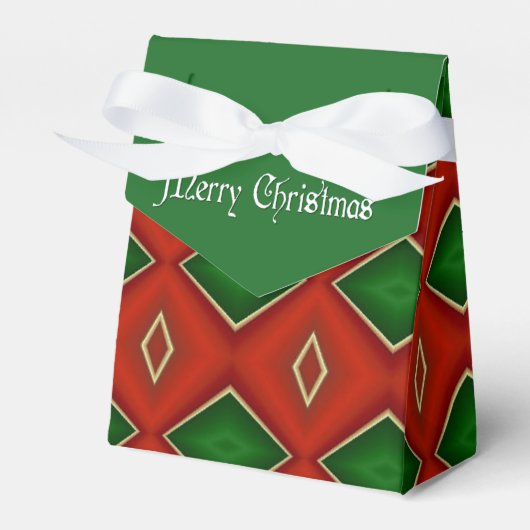 Merry Kerstdiamant Pattern Favor Box Bedankdoosjes (Voorkant Zijde)