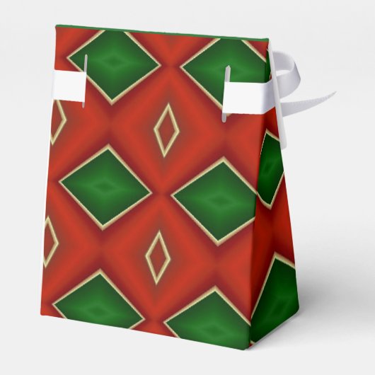 Merry Kerstdiamant Pattern Favor Box Bedankdoosjes (Achterkant)