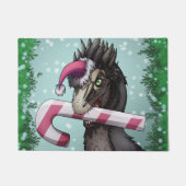 Merry Kerstdinosaur Deurmat (Voorkant)