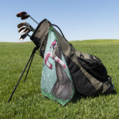 Merry Kerstdinosaur Golfhanddoek (Groen)