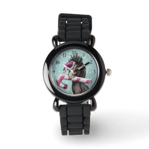 Merry Kerstdinosaur Horloge