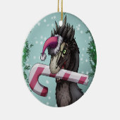 Merry Kerstdinosaur Keramisch Ornament (Rechts)