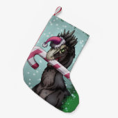 Merry Kerstdinosaur Kleine Kerstsok (Voorkant (Hangend))