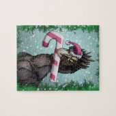 Merry Kerstdinosaur Legpuzzel (Horizontaal)