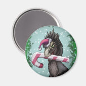 Merry Kerstdinosaur Magneet (Voorkant / Achterkant)