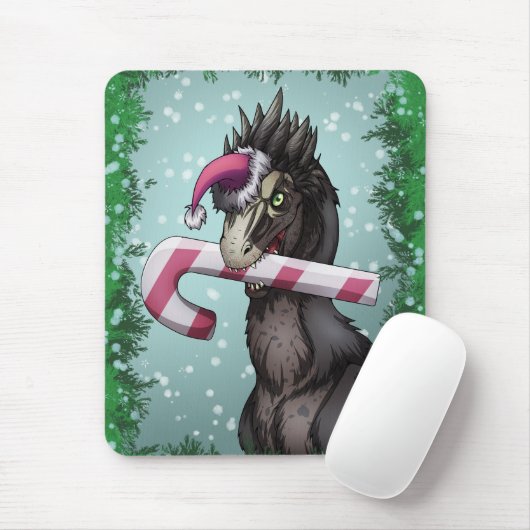 Merry Kerstdinosaur Muismat (Met muis)