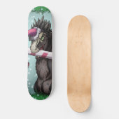 Merry Kerstdinosaur Persoonlijk Skateboard (Voorkant)