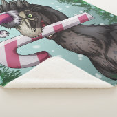 Merry Kerstdinosaur Sherpa Deken (3/4)