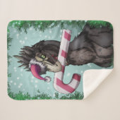 Merry Kerstdinosaur Sherpa Deken (Voorkant (horizontaal))