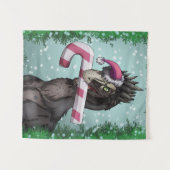 Merry Kerstdinosaur Wandkleed (Voorkant (horizontaal))