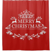 Merry-kerstdouchergordijn Douchegordijn (Voorkant)