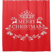 Merry-kerstdouchergordijn Douchegordijn (Voorkant)